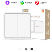 Умный двухклавишный кнопочный беспроводной Zigbee выключатель MOES