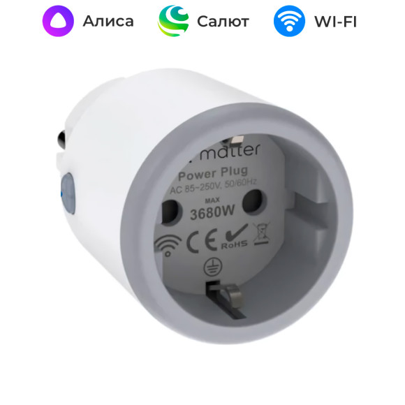 Умная розетка Matter Wi-Fi Moes