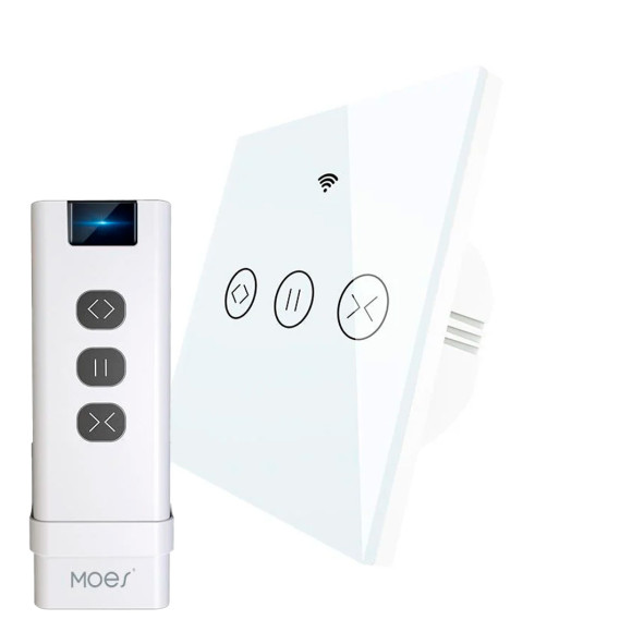 Умный сенсорный Zigbee переключатель для жалюзи MOES + Одноканальный пульт