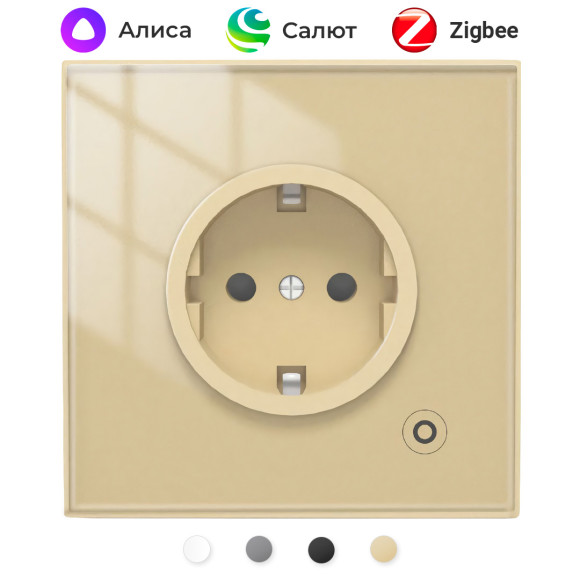 Умная встраиваемая Zigbee розетка Moes