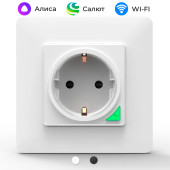 Умная встраиваемая Wi-Fi розетка Moes с кнопкой включения