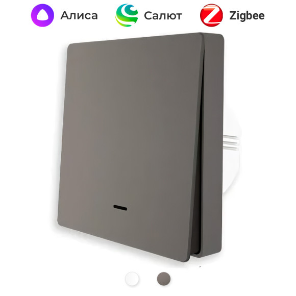 Умный одноклавишный кнопочный Zigbee двухпозиционнный выключатель MOES