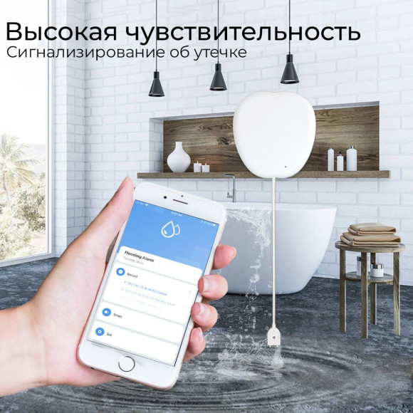 Умный датчик протечки воды Wi-Fi Moes