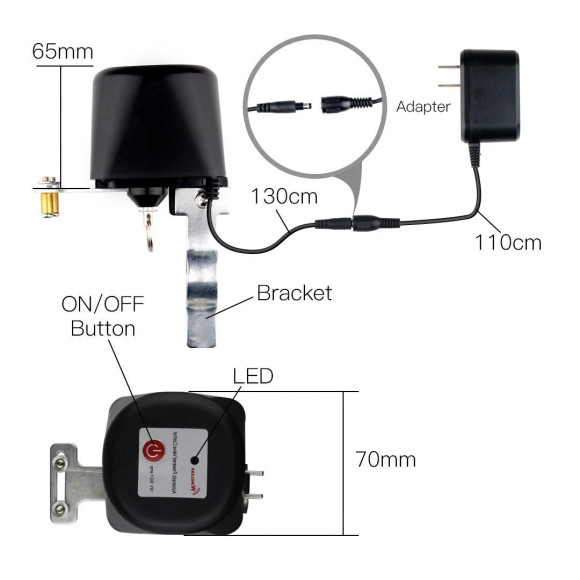 Умный контроллер газоводяного клапана Wi-Fi Moes